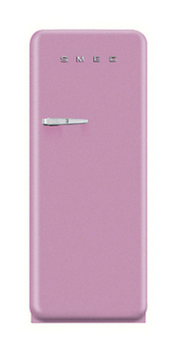 Smeg FAB28Q Fridge with Freezer Compartment, A++ Energy Rating, 60cm Wide, Right-Hand Hinge Pink